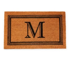 Brown & Black Monogram Coir Doormat -Garden Oasis 810581447 A0 1