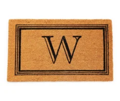 Brown & Black Monogram Coir Doormat -Garden Oasis 810581449 A0 1