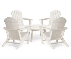 Glitzhome 5-Piece Adirondack Outdoor Chair & Coffee Table Set -Garden Oasis 810581948 1