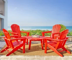 Glitzhome 5-Piece Adirondack Outdoor Chair & Coffee Table Set -Garden Oasis 810581949 2