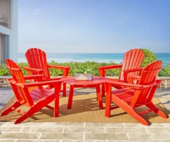 Glitzhome 5-Piece Adirondack Outdoor Chair & Coffee Table Set -Garden Oasis 810582011 2