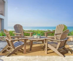 Glitzhome 5-Piece Adirondack Outdoor Chair & Coffee Table Set -Garden Oasis 810582012 2