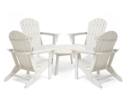 Glitzhome 5-Piece Adirondack Outdoor Folding Chair & Coffee Table Set -Garden Oasis 810582016 1