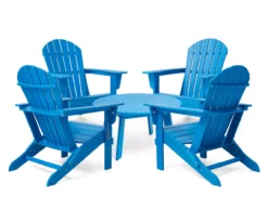 Glitzhome 5-Piece Adirondack Outdoor Folding Chair & Coffee Table Set -Garden Oasis 810582018 1