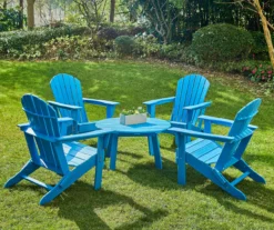 Glitzhome 5-Piece Adirondack Outdoor Folding Chair & Coffee Table Set -Garden Oasis 810582018 3