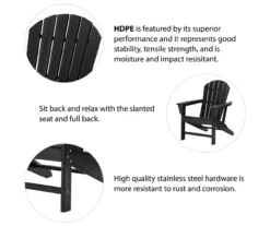 Glitzhome Adirondack Outdoor Chairs, 2-Pack -Garden Oasis 810582229 4