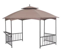 11.41' X 13.18' Khaki Hexagon Soft Top Gazebo