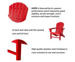 Glitzhome Adirondack Outdoor Chairs, 2-Pack -Garden Oasis 810582301 4