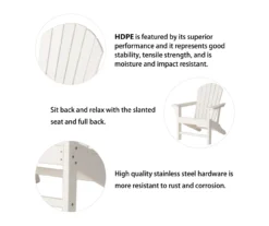 Glitzhome Adirondack Outdoor Chairs, 2-Pack -Garden Oasis 810582302 3