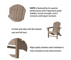 Glitzhome Adirondack Outdoor Chairs, 2-Pack -Garden Oasis 810582303 4