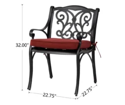 Glitzhome 5-Piece Cast Aluminum Cushioned Patio Dining Set -Garden Oasis 810582319 4