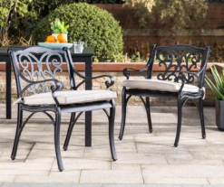Glitzhome Cast Aluminum Cushioned Patio Dining Chairs, 2-Pack -Garden Oasis 810582321 3
