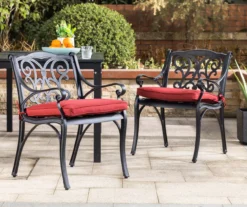 Glitzhome Cast Aluminum Cushioned Patio Dining Chairs, 2-Pack -Garden Oasis 810582322 2