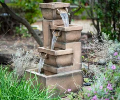 Ashboro 4-Tier Envirostone Fountain -Garden Oasis 810585195 2