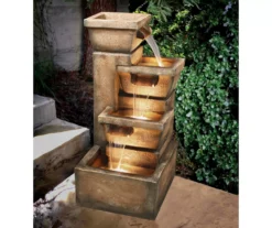 Ashboro 4-Tier Envirostone Fountain -Garden Oasis 810585195 3