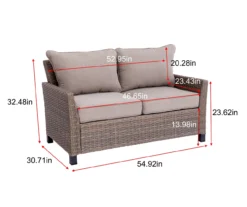 Broyhill Yorktown All-Weather Wicker Cushioned Patio Loveseat -Garden Oasis 810585405 X0 2