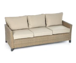 Broyhill Yorktown All-Weather Wicker Cushioned Patio Sofa -Garden Oasis 810585406 0228 A0