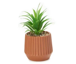 Artificial Succulent In Terra-Cotta Cement Pot