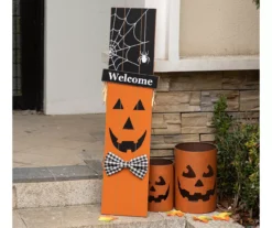 Pumpkin & Scarecrow Double Sided Leaner Decor -Garden Oasis 810587751 3