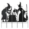 Silhouette Witches & Cauldron 5-Piece Yard Stake Set -Garden Oasis 810587771 1