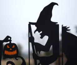 Silhouette Witches & Cauldron 5-Piece Yard Stake Set -Garden Oasis 810587771 4