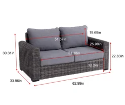 Broyhill Pembroke All-Weather Wicker Cushioned Patio Loveseat -Garden Oasis 810588207 X0 2