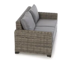 Broyhill Pembroke All-Weather Wicker Cushioned Patio Loveseat -Garden Oasis 810588207 0486 A8 2