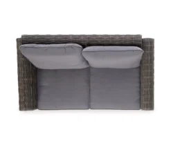 Broyhill Pembroke All-Weather Wicker Cushioned Patio Loveseat -Garden Oasis 810588207 0486 A8 6