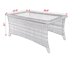 Rockbridge All-Weather Wicker Patio Coffee Table -Garden Oasis 810588215 X0 1