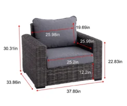 Broyhill Pembroke All-Weather Wicker Cushioned Patio Lounge Chair -Garden Oasis 810588247 X0 2