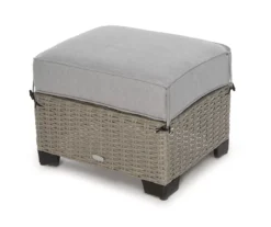 Broyhill Pembroke All-Weather Wicker Cushioned Patio Ottoman -Garden Oasis 810588248 0457 A8 2