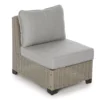 Pembroke All-Weather Wicker Cushioned Patio Armless Sofa Chair -Garden Oasis 810588254 0428 A0 1