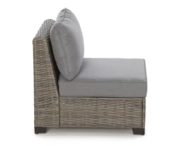 Pembroke All-Weather Wicker Cushioned Patio Armless Sofa Chair -Garden Oasis 810588255 0479 A8 2