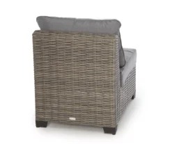 Pembroke All-Weather Wicker Cushioned Patio Armless Sofa Chair -Garden Oasis 810588255 0479 A8 3