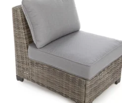 Pembroke All-Weather Wicker Cushioned Patio Armless Sofa Chair -Garden Oasis 810588255 0479 A8 5