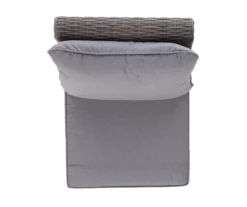 Pembroke All-Weather Wicker Cushioned Patio Armless Sofa Chair -Garden Oasis 810588255 0479 A8 6