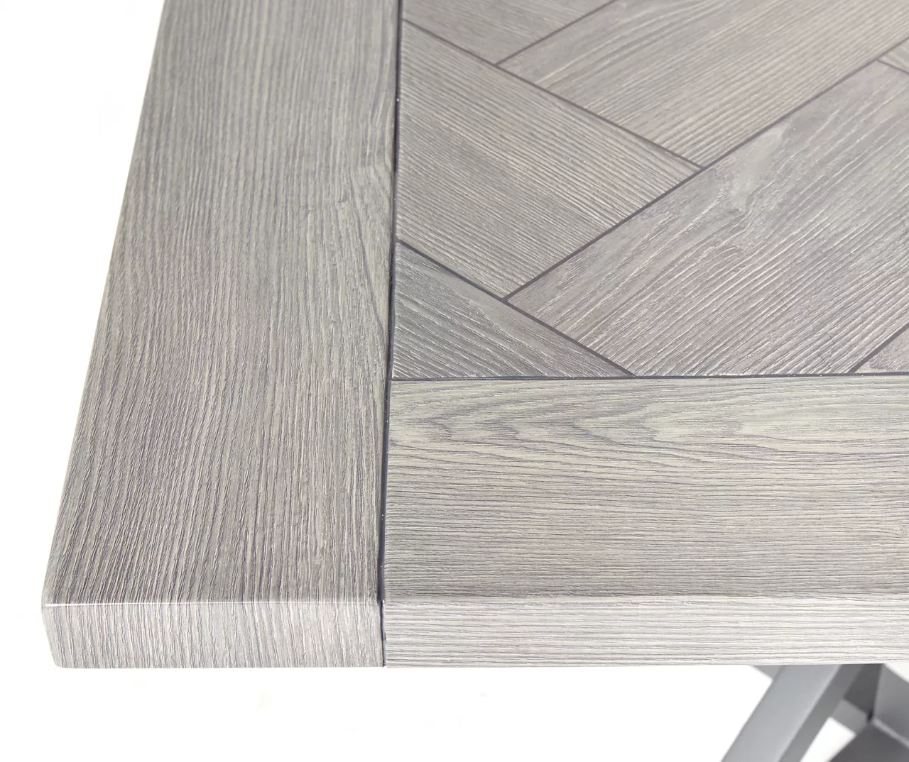 Pembroke Herringbone Top Steel Patio Dining Table 5 Pembroke Herringbone Top Steel Patio Dining Table - Image 3