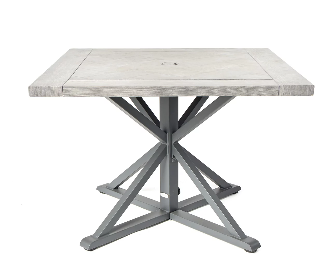 Pembroke Herringbone Top Steel Patio Dining Table 3 Pembroke Herringbone Top Steel Patio Dining Table
