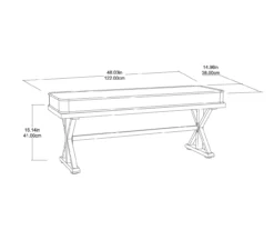 Pembroke Steel Cushioned Patio Dining Bench -Garden Oasis 810588673 X0 1