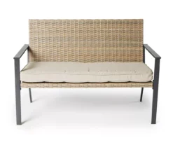 Broyhill Yorktown All-Weather Wicker Cushioned Patio Bench -Garden Oasis 810589090 A0