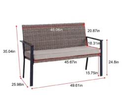 Broyhill Yorktown All-Weather Wicker Cushioned Patio Bench -Garden Oasis 810589090 X0 2