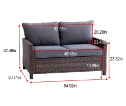 Broyhill Yorktown All-Weather Wicker Cushioned Patio Loveseat -Garden Oasis 810589123 X0 2