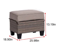 Broyhill Yorktown All-Weather Wicker Cushioned Patio Ottoman -Garden Oasis 810589131 X0 2
