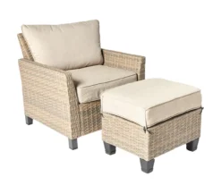 Broyhill Yorktown All-Weather Wicker Cushioned Patio Ottoman -Garden Oasis 810589131 810589129 1 A0