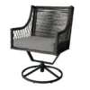 Real Living Arrow Ridge All-Weather Wicker Cushioned Patio Swivel Dining Chairs, 4-Pack -Garden Oasis 810589367 2