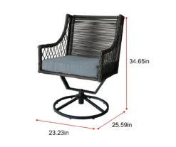 Real Living Arrow Ridge All-Weather Wicker Cushioned Patio Swivel Dining Chairs, 4-Pack -Garden Oasis 810589367 X0 2