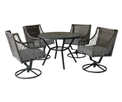 Real Living Arrow Ridge All-Weather Wicker Cushioned Patio Swivel Dining Chairs, 4-Pack -Garden Oasis 810589369 810589367 A0 3