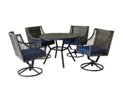 Real Living Arrow Ridge All-Weather Wicker Cushioned Patio Swivel Dining Chairs, 4-Pack -Garden Oasis 810589369 810589368 A0 3