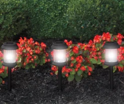 Black Column LED Solar Pathway Light Set, 8-Pack -Garden Oasis 810594025 A8 2