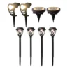 Yard Stake, Spotlight & Disc Light 8-Piece LED Solar Pathway Marker Set -Garden Oasis 810594034 A0 1
